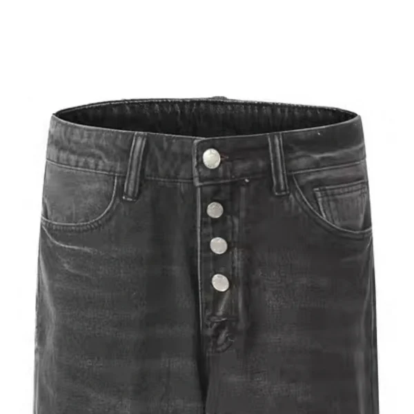 100% Cotton Men's Denim Jeans Pants Men's Casual Straight Style Mid Waist Washed Solid Hole for All Export - Image 3