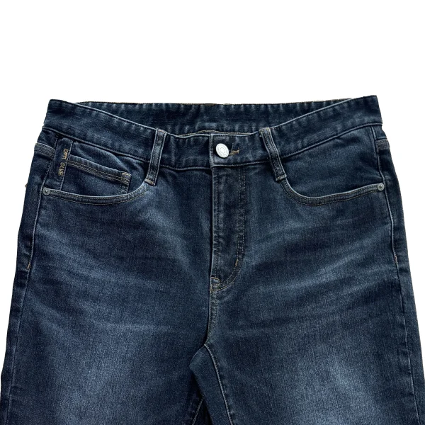 100% Cotton Men's Casual Jeans for Spring Autumn Vintage Streetwear Style Button Decoration Straight Mid Dark Loose - Image 3