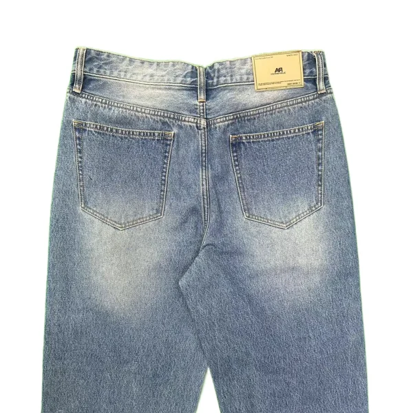 Autumn Men's Trendy Loose Jeans Vintage High Street Style Wide Leg Pants with Woven Weaving Embroidered Techniques - Image 4