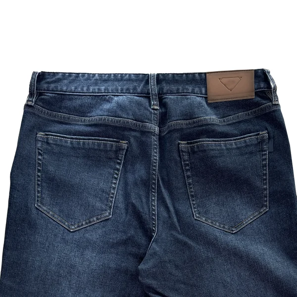 100% Cotton Men's Casual Jeans for Spring Autumn Vintage Streetwear Style Button Decoration Straight Mid Dark Loose - Image 4