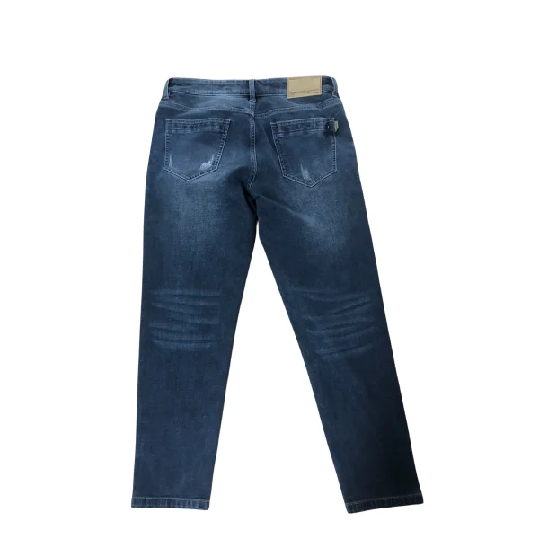 100% Cotton Men's Jeans Casual Vintage Style Button Dark Straight Fit Light/Medium Washed Denim for Spring/Summer Streetwear - Image 2