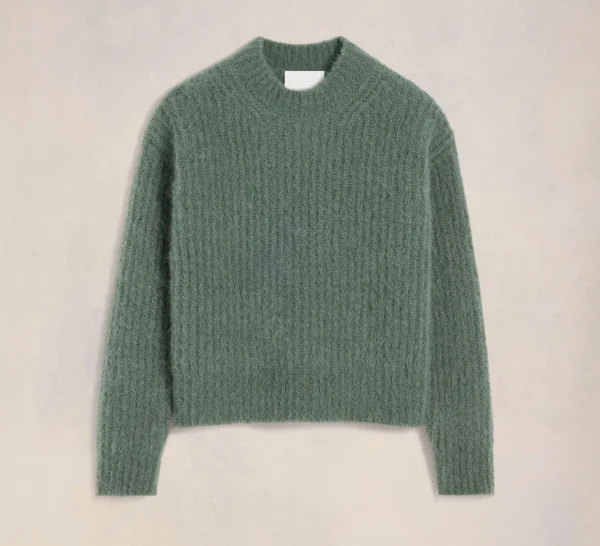 High Quality Mohair Sweater Round Neck Long Sleeve Fluffy Knit Pullover Winter Warm Men's Mohair Sweater - Image 5