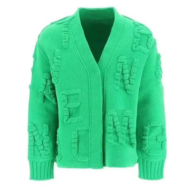 100% Cotton Men's Winter Sweater With Jacquard Knit  Embossed Crewneck Pullover With Letter Decoration - Image 5