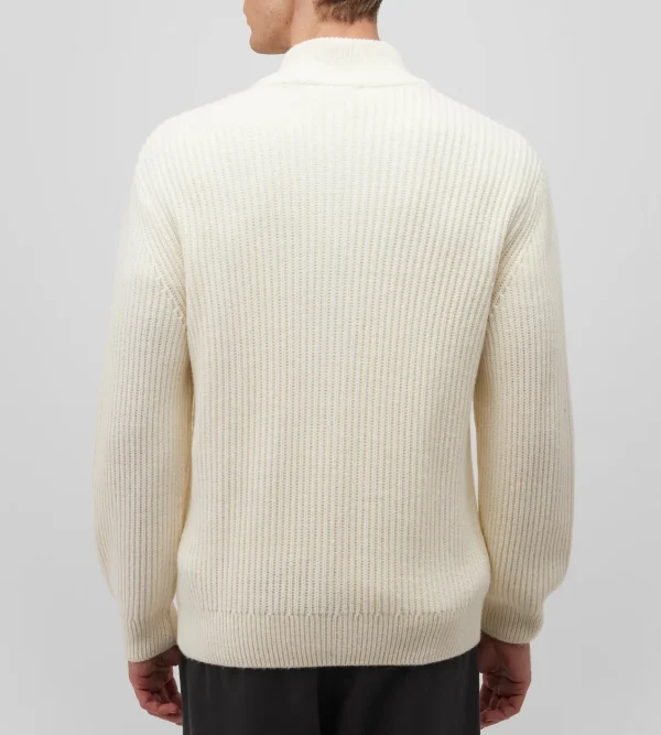 Simple Loose Men's Cardigan Sweater 100% Cotton Zipper Knit Cardigan Jacket Sweater - Image 3