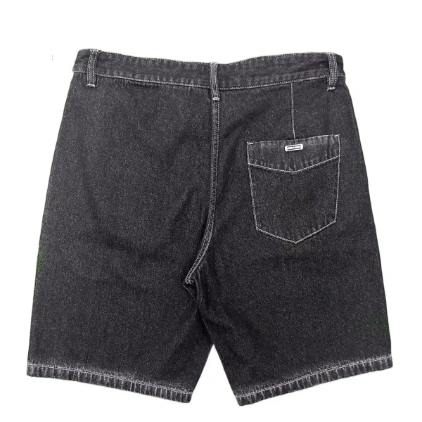 Men's Summer Casual Denim Shorts Y2K Style High Wide Leg Pants Embroidered Techniques Dark Bow Printed Patchwork - Image 2